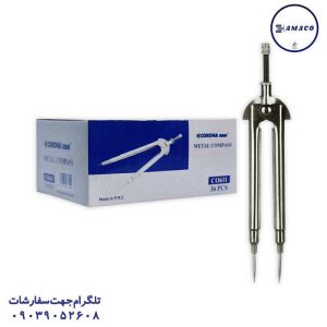 عکس لوازم کمک آموزشی پرگار فلزی ساده 611 (36*1080) کرونا