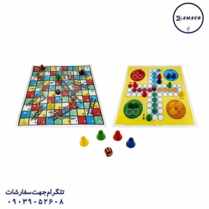 عکس اسباب بازی های عمومی منچ و مارپله 50*50 چرمی (ف)