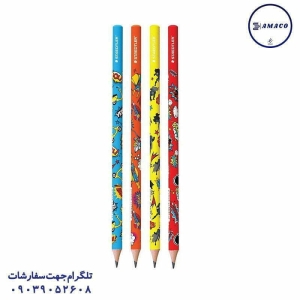 عکس نوشت افزار مداد مشکی موتیف استدلر