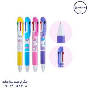 عکس نوشت افزار خودکار فانتزی فشاری 4 رنگ مینی 828و556