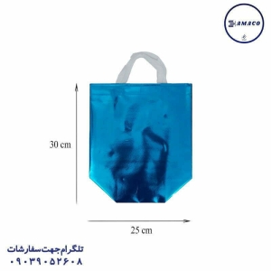 عکس لوازم جشن ساک کادوئی متالایز آبی تیاک