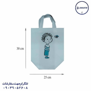 عکس لوازم جشن ساک کادویی تن پلات سفید پسر فرفری تیاک