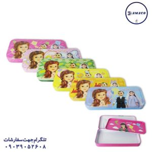 عکس جامدادی فانتزی جامدادی فلزی 60113 دارا و سارا