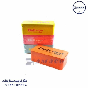 عکس لوازم جشن جعبه فلزی طرح دار بزرگ