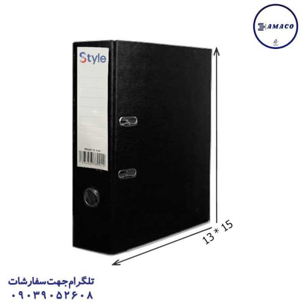 عکس ملزومات اداری زونکن ورنی کوچک مشکی تیگل دار استایل