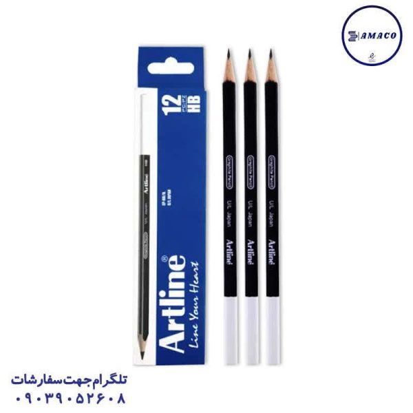 عکس نوشت افزار مداد مشکی سه گوش آرت لاین