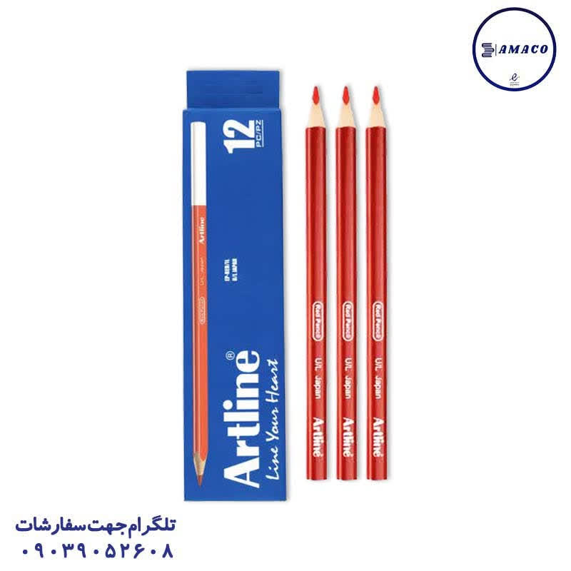 خرید مداد قرمز آرت لاین عکس نوشت افزار مداد قرمز آرت لاین