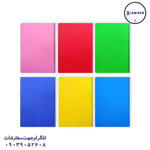 عکس دفتر فنری دفتر 50 خطی تکرنگ فنری وشکو