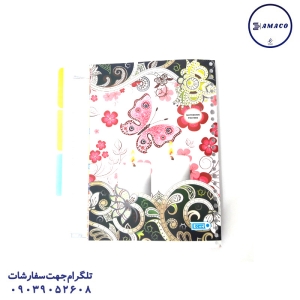 عکس دفتر کلاسوری کلاسور 100 مگنتی قفل فلز مخمل دات