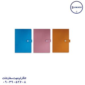 عکس دفتر کلاسوری کلاسور 160 چرم قفل فلز 707 آونگ