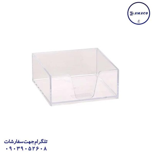 عکس ملزومات اداری جاکاغذی 10*10 کریستال آذران تحریر