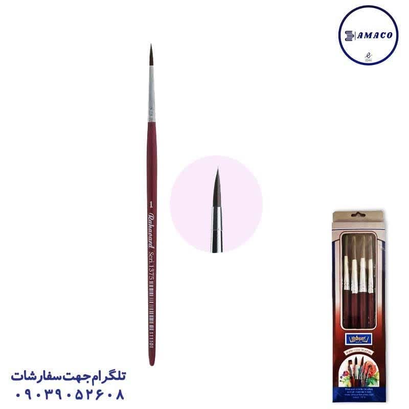 خرید قلم مو دسته قرمز سایز 1 رهاورد عکس پالت و قلم مو قلم مو دسته قرمز سایز 1 رهاورد