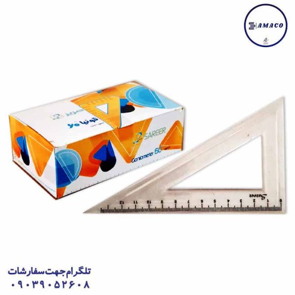 عکس لوازم ریاضی گونیا طلقی 60 درجه (48) صریر