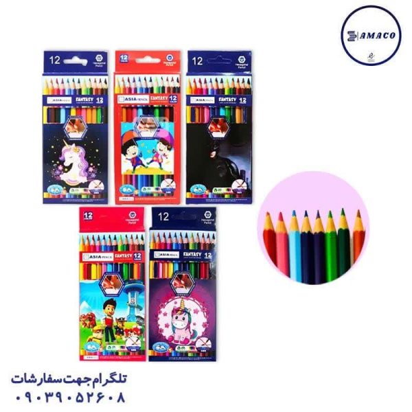 آسیا - مداد رنگی 12 مقوا(240)