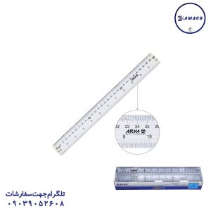 عکس لوازم کمک آموزشی خط کش 30 سانت طلقی آریا