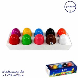 آرت لاین - خمیر بازی 10 رنگ تخم مرغی