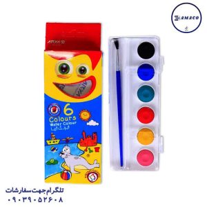عکس لوازم مهدکودک آبرنگ 6 رنگ  5001  (144) آریا