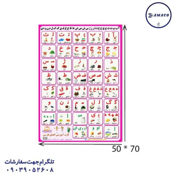 عکس لوازم کمک آموزشی پوستر الفبا کودک و آینده
