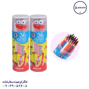عکس نوشت افزار مداد رنگی 36 استوانه   3053(60) آریا