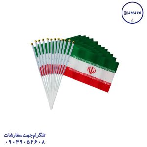 عکس لوازم جشن پرچم پارچه ای متوسط دسته دار(50)
