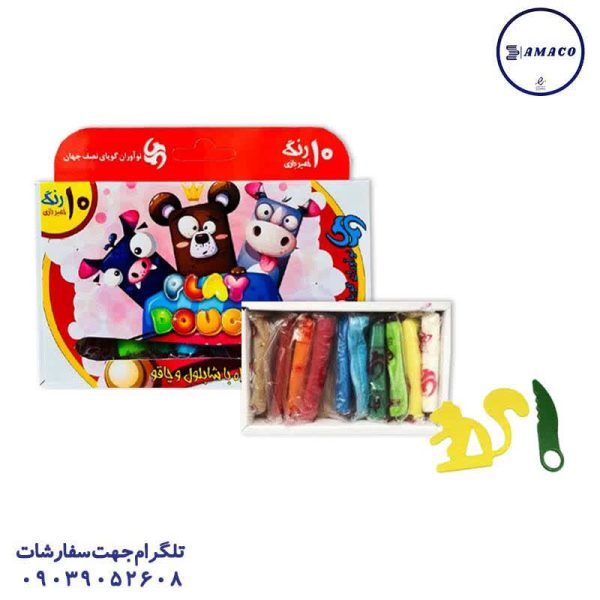 عکس لوازم مهدکودک خمیر بازی 10 رنگ مقوا(144) نوآوران