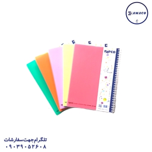 عکس دفتر دفتر 100 خطی تکرنگ 620 و 604 پاپکو