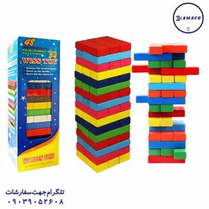 عکس بازی فکری برج هیجان رنگی کوچک ویس توی