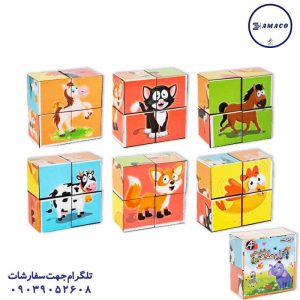 عکس بازی فکری پازل مکعبی 4 عددی (ف) آرمان فردا