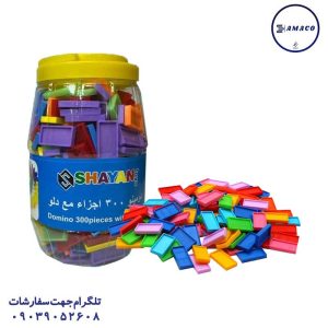 عکس بازی فکری دومینو 300 تکه سطلی شایان