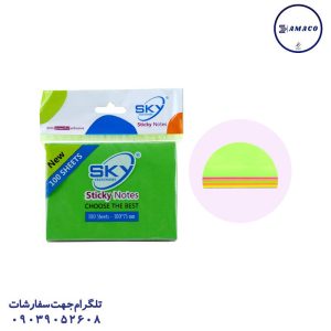 عکس نوشت افزار نوت 75*100 بدون خط 1052 (384) اسکای