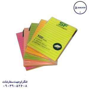 عکس نوشت افزار نوت B6 خط دار  120*190