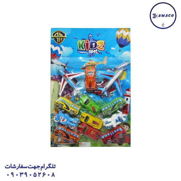 عکس اسباب بازی های عمومی ست ماشین 12 عددی نقلیه روکارتی (ب)