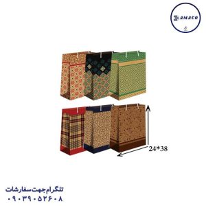 عکس لوازم جشن ساک کادویی کرافت سایز 5 عمودی (24*38) آذین
