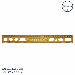 عکس لوازم کمک آموزشی خط کش 30 سانت شابلون دار ژله ای صریر
