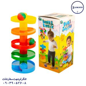 عکس اسباب بازی های عمومی توپ و مارپیچ جعبه ای (ب) آرمان فردا