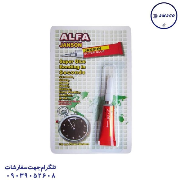 عکس چسب مایع چسب قطره ای 3 گرم کارتی آلفا