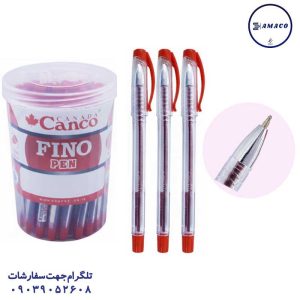 عکس نوشت افزار خودکار فینو قرمز نوک 1 کنکو