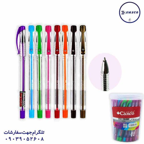 عکس نوشت افزار خودکار فینو رنگی نوک 1 کنکو