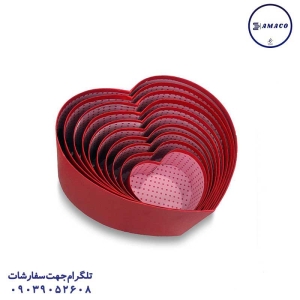 عکس لوازم جشن جعبه کادویی قلبی بزرگ 10 تکه 814 تولد