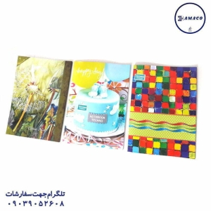عکس دفتر ته چسب دفتر 50 دوخط ته چسب تکنو