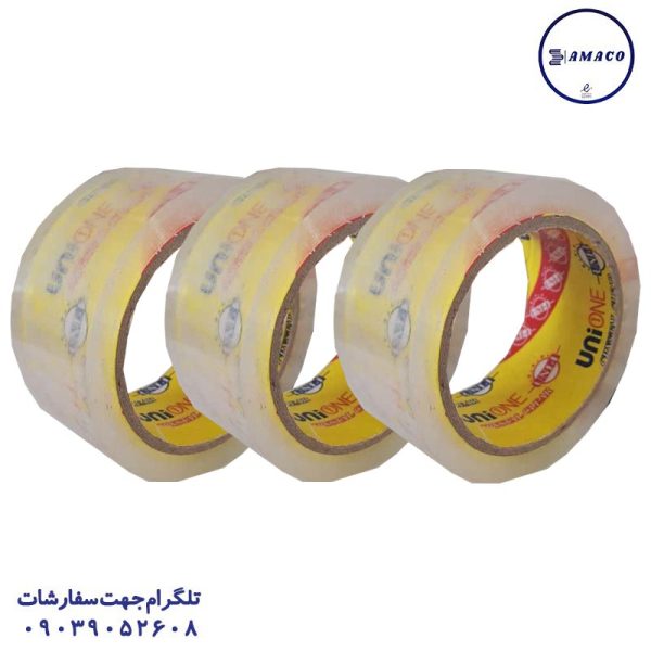 عکس چسب نواری چسب پهن 90 یارد یونی وان