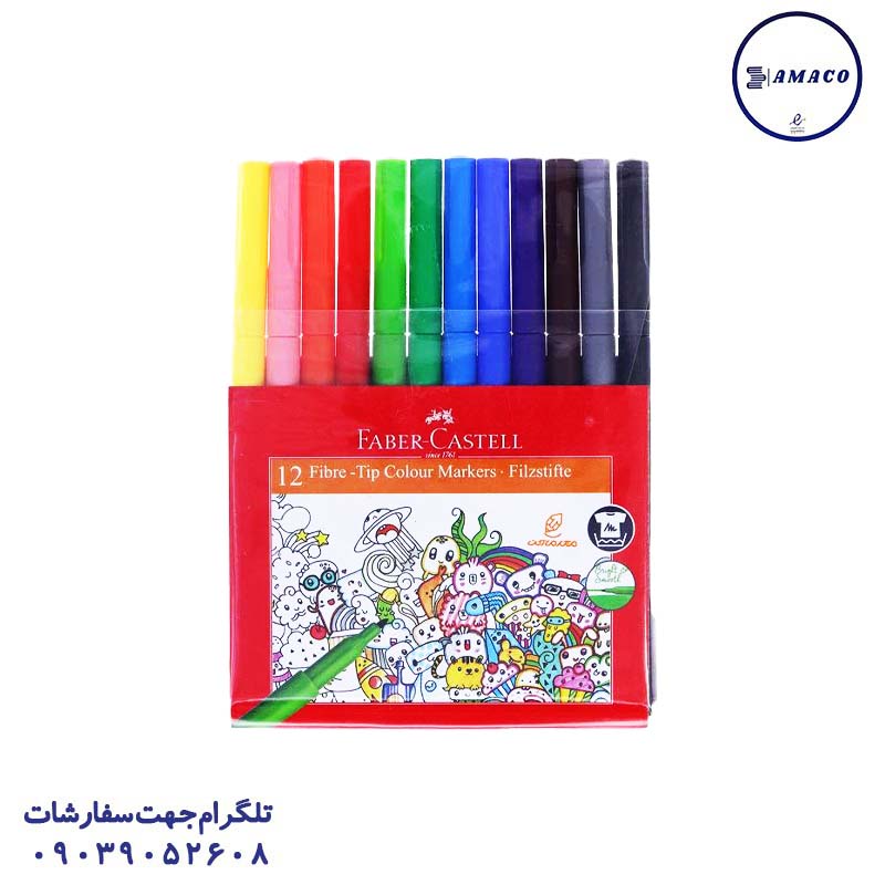 خرید ماژیک نقاشی 12 رنگ کیفی 5412 فابرکاستل عکس ماژیک ماژیک نقاشی 12 رنگ کیفی 5412 فابرکاستل
