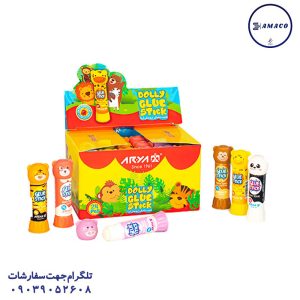 عکس چسب ماتیکی چسب ماتیکی 8 گرم عروسکی 8023 آریا