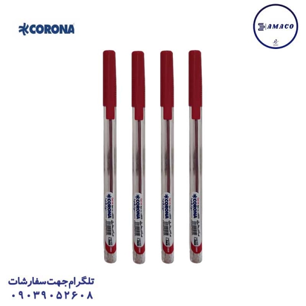 عکس نوشت افزار خودکار 2208 قرمز کرونا