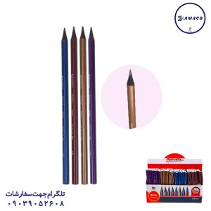 عکس نوشت افزار مداد مشکی 3 گوش گلکسی ادمیرال