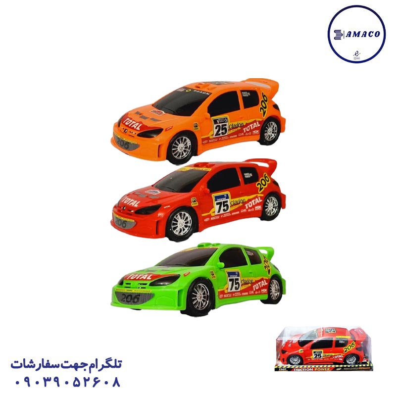 خرید ماشین پژو 206 رنگی و پلیس وکیوم (ب) درج عکس اسباب بازی های پسرانه ماشین پژو 206 رنگی و پلیس وکیوم (ب) درج
