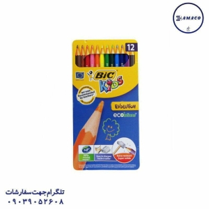 عکس بدون دسته‌بندی مداد رنگی 12 رنگ فلز بیک