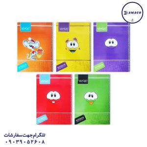 عکس دفتر فنری دفتر 50 شطرنجی ریز گلاسه فنری کد 95 وحدت