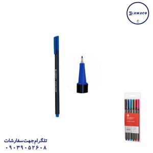 عکس نوشت افزار روان نویس نوک نمدی 6 رنگ 807 کایزر