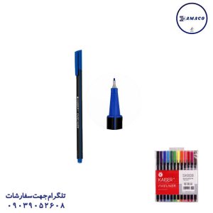 عکس نوشت افزار روان نویس نوک نمدی 12 رنگ 808 کایزر